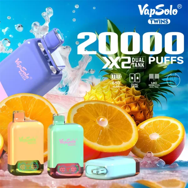 Vapsolo Shisha 20 000 затяжек. Лучшая оптово-разовая вейп-ручка для вашего магазина
