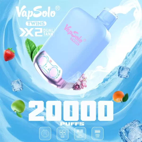 Vapsolo Shisha 20 000 затяжек. Лучшая оптово-разовая вейп-ручка для вашего магазина
