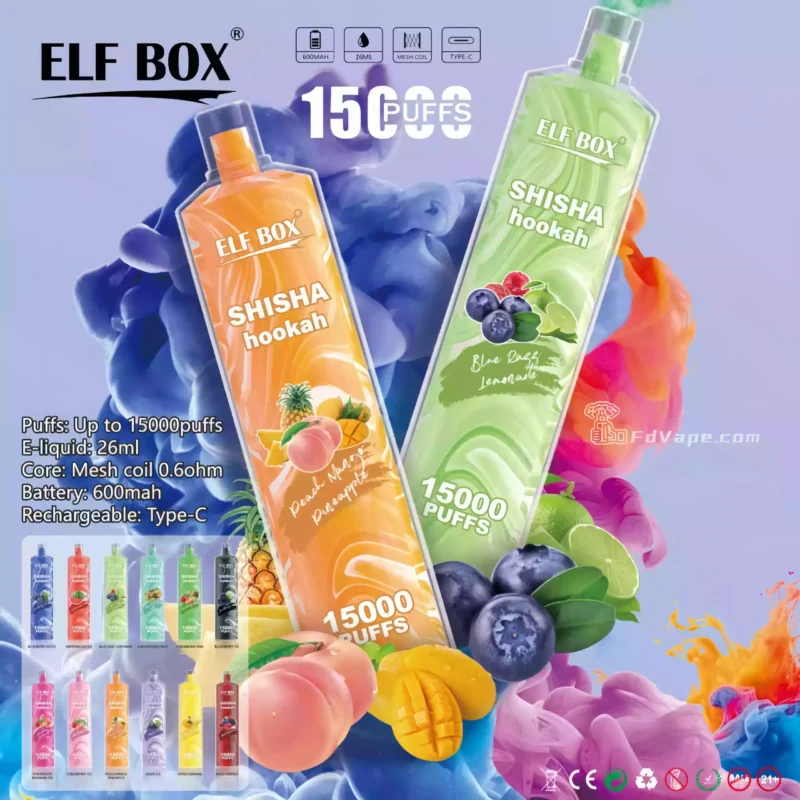 ELF BOX LS15000 Puffs Vape na jedno použitie 12 lahodných príchutí