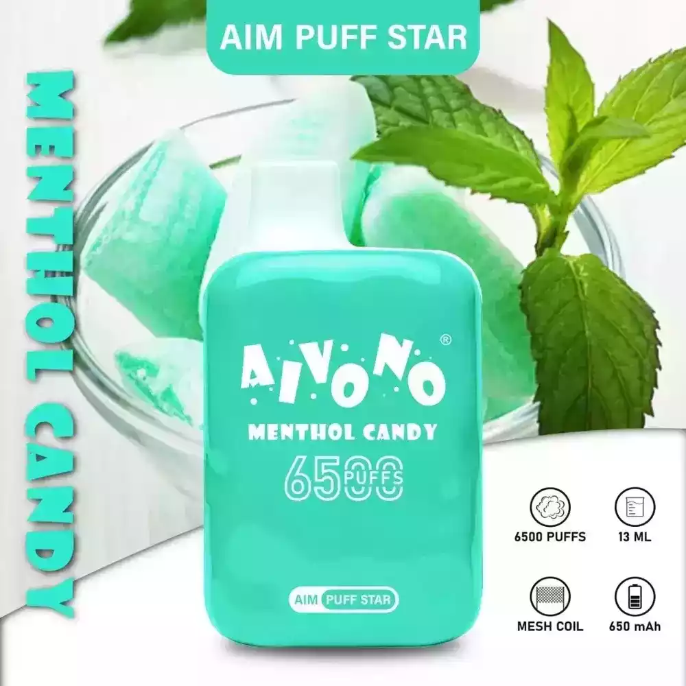 Fast to Find Free Nicotine AIVONO AIM PUFFSTAR 6500 Puffs Disposable Vapes