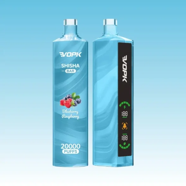 VOPK Shisha BAR 20000 Puffs Tek Kullanımlık Vape Çift Ekranlı Güçlü Uzun Ömürlü Cihaz